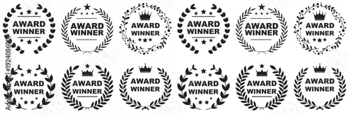 Branch emblem realistic metallic, isolated on white background. PNG set icon.