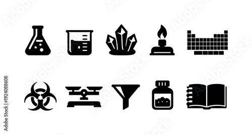 Nature conservation silhouette icon set. Eco, sustainability symbols collection