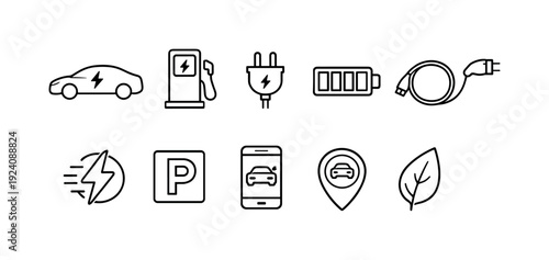 Animal, wildlife outline icon set. Nature, zoo animals line art collection