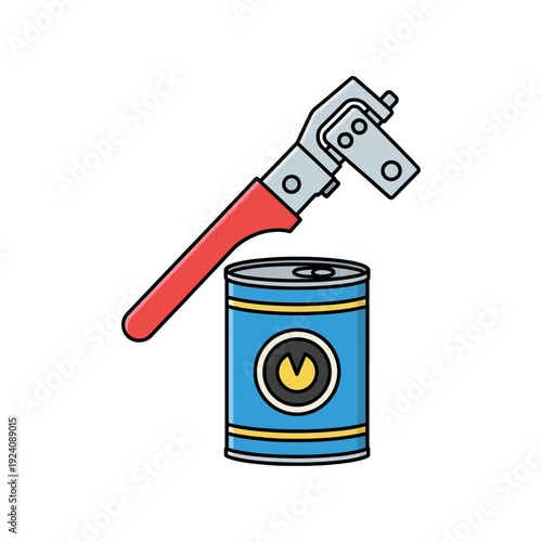 Illustration of a hammer breaking open a blue industrial barrel with a logo
