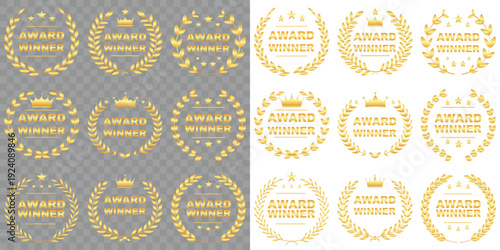 Floral wreath collection elegant luxury, isolated on white background. Vector set.