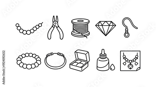 Education, learning outline icon set. School, academic icons collection