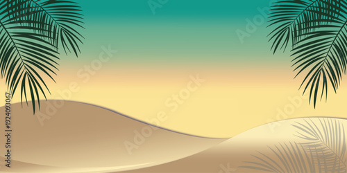 Summer vector illustration landscape background