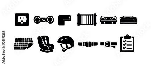 “science outline icon set. Laboratory, research equipment, experiment symbol collection”
