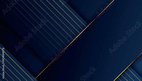 Luxurious abstract background with elegant, sparkling gold stripes decoration. Modern design with dynamic shadow effect for cover, banner, brochure, presentation, and certificate. EPS. 3