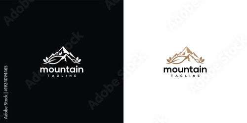 Mountain Logo Design - Nature Adventure Outdoors Branding.