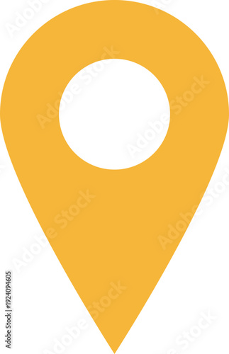 Yellow Map Pin Icon