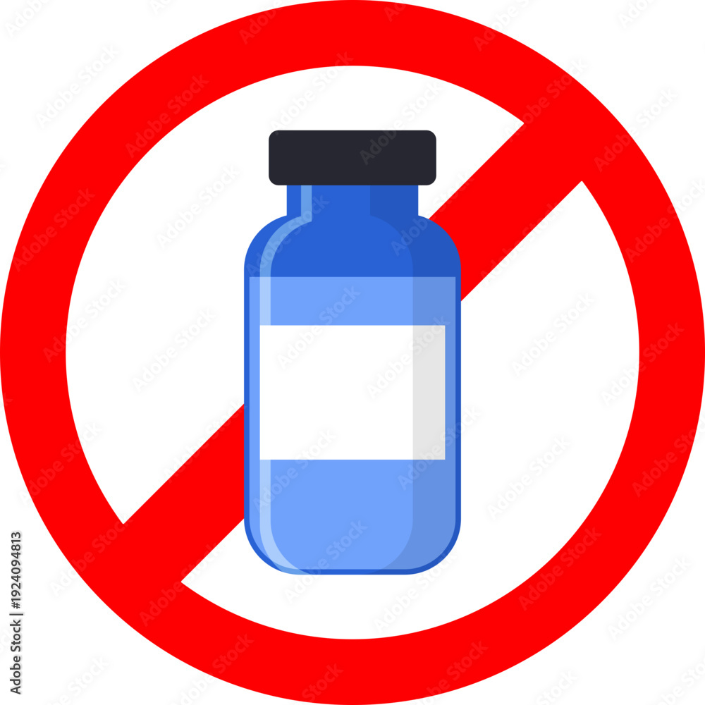 Fototapeta premium No Medicine Sign