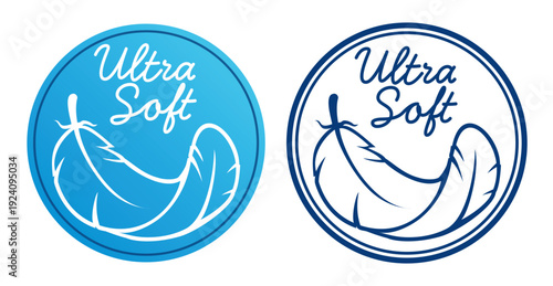 Ultra-Soft Logo with Feather Illustration for product label