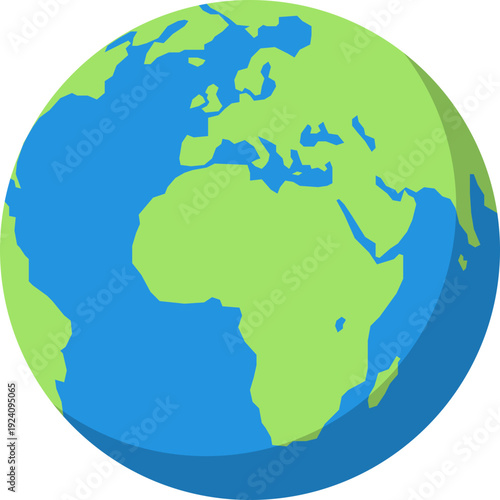 Stylized Earth Globe