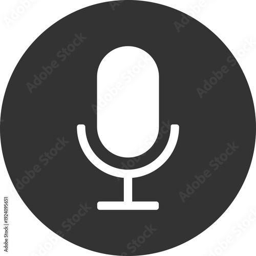 Microphone Icon Simple Design