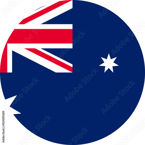 Australian Flag Circle Emblem