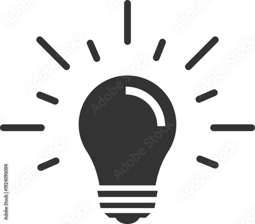 Bright Idea Light Bulb Icon