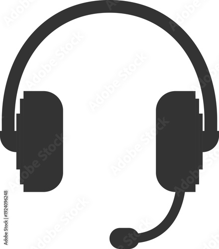 Headset Icon with Microphone