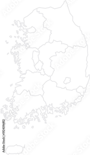 South Korea Map Outline