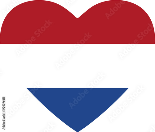 Dutch Flag Heart Symbol