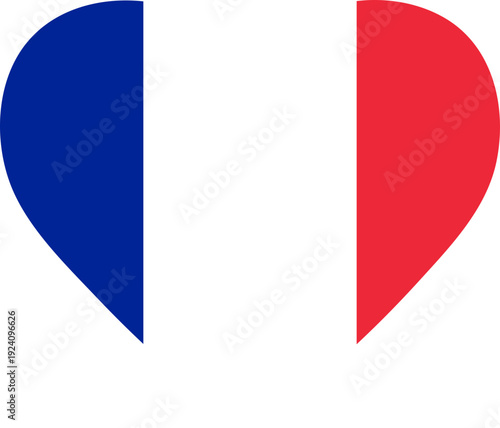 Free Download French Flag Heart Shape - GFXLoad