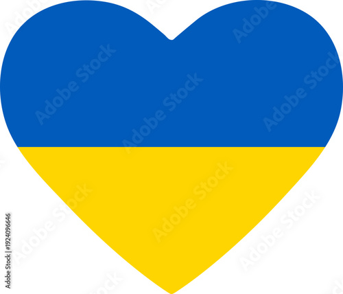 Ukraine Flag Heart Symbol