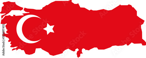 Turkey Map Flag