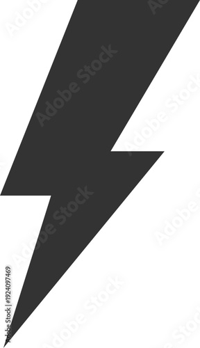 Black Lightning Bolt Icon