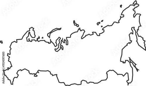 Russia Map Outline