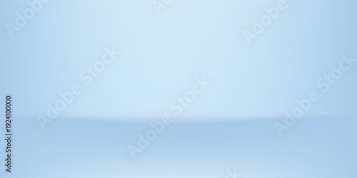 Blue studio room. Limbo light background. Abstract 3d backdrop for product presentation. Minimal wall scene. Showcase, promotion display