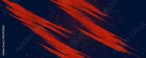 Abstract Rough Red Grunge Texture Design Background Dots halftone blue color pattern gradient grunge texture background. Dots pop art comics sport style vector illustration