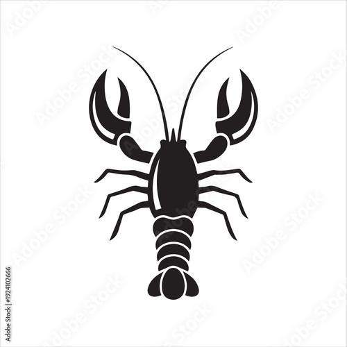 lobster vector icon isolated on white background
