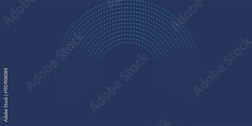 Abstract Digital Circles of Particles with Noise. Futuristic Circular Sound Wave. Big Data Visualization. 3D Virtual Space VR Cyberspace. Crypto Currency Concept. Vector Illustration.