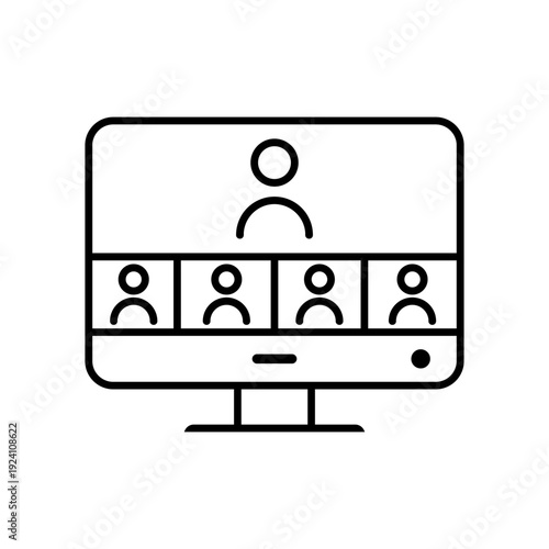 Training vector icon. Online learning Illustration sign. Team building symbol. Personal development logo. Team mark.