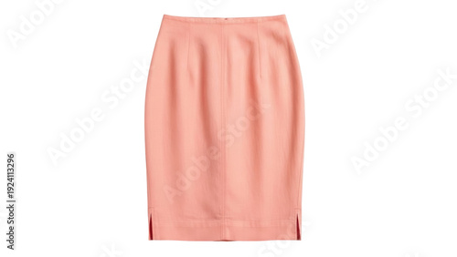 Tableau sur toile Isolated salmon-colored pencil skirt with a hem that ends just below the knee fo