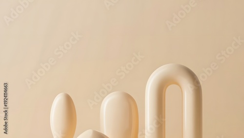 Abstract Minimal Beige Background with Bright Daylight for Luxury Branding