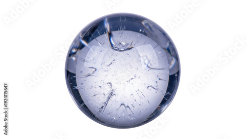 Cuadro en lienzo Isolated Marble, sphere with light, reflection, and bubble effects