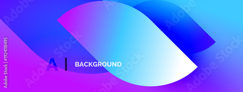 Abstract gradient background. Purple, blue hues blend smoothly. Text reads AI BACKGROUND in white. Modern design element.