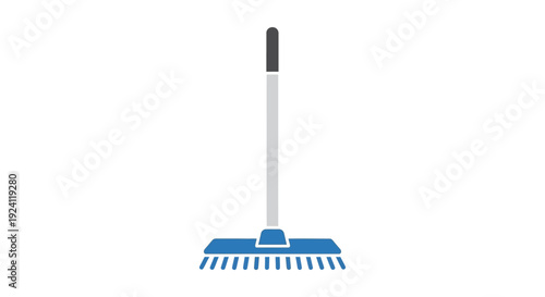 Blue Leaf Rake with White Handle and Black Grip.