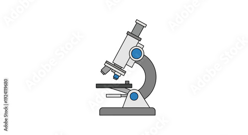 Microscope illustration for scientific research and educational purposes via ImageFX