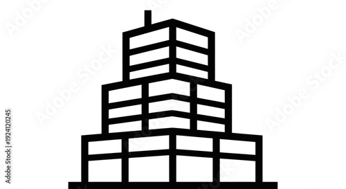 Modern abstract building illustration