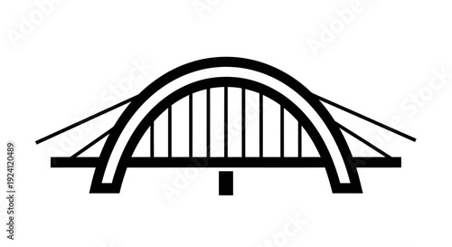 Modern bridge silhouette icon design