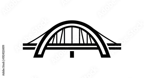 Modern bridge silhouette icon