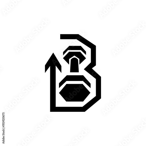 modern b letter logo design.