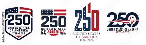united states of america, USA 250th Anniversary 4th of July 2026 Celebration Graphic