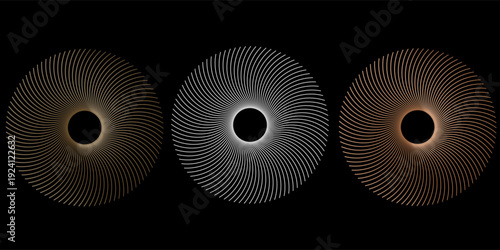 Gold, silver and bronze metal circle frames 3d vector realistic illustration. First, second and third place medals or buttons isolated on white background. Certified. Quality blank, empty badge set.