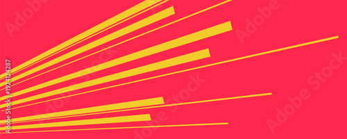 Comic book speed red yellow color lines isolated on background stripe and radial effect style for manga speed frame, superhero action, explosion background. Motion line effect, pop art. Vector 10 eps