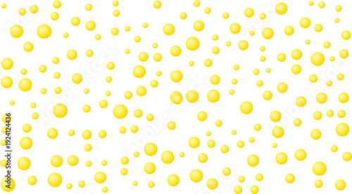 Yellow 3d sphere vector illustration, glossy gradient ball graphic element isolated on transparent background