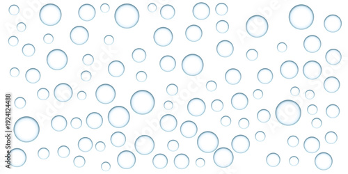 White glowing circles abstract bokeh light effect digital design background overlay element isolated on transparent background