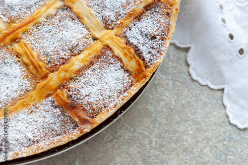 Tableau sur toile Traditional Italian Homemade Easter sweet pie Pastiera Napoletana