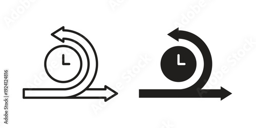 Agile icon vector pack. Thin linear and black flat style.