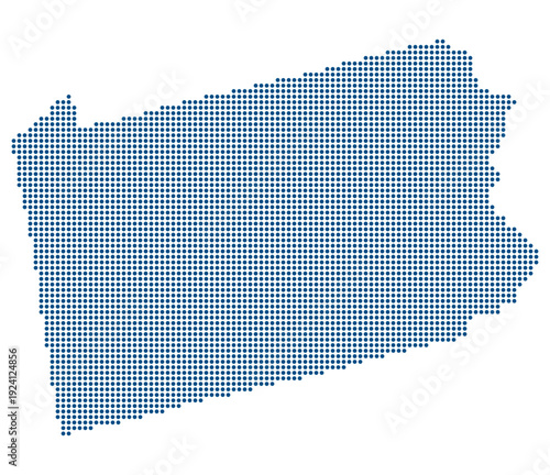 Pennsylvania Blue Dotted Map