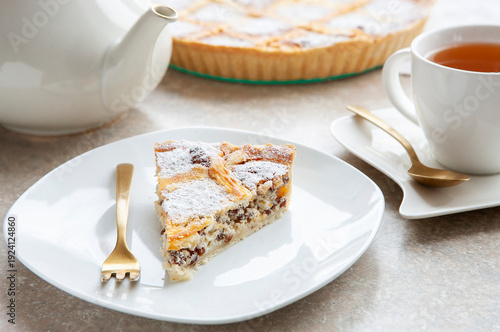 Photography Traditional Italian Homemade Easter sweet pie Pastiera Napoletana