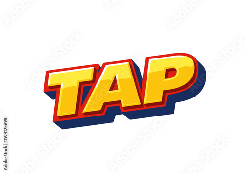 Tap 3D text vector
Vector 3D text on a white background